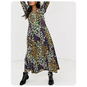 ASOS Floral Trapeze Maxi Dress